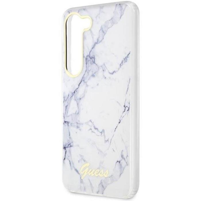 Guess - Guess Galaxy S23 Mobilskal Marble - Vit