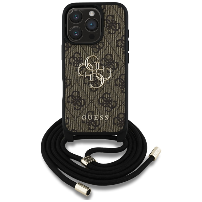 Guess - Guess iPhone 16 Pro Mobilskal Crossbody Big Logo - Brun