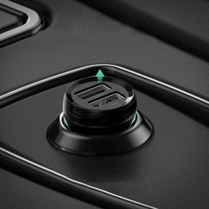 Ugreen - Ugreen 2x USB 24W 4,8A Billaddare Svart