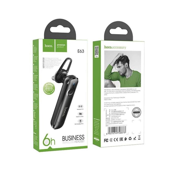 Hoco - Hoco Trådlöst Headset Bluetooth E63 - Svart