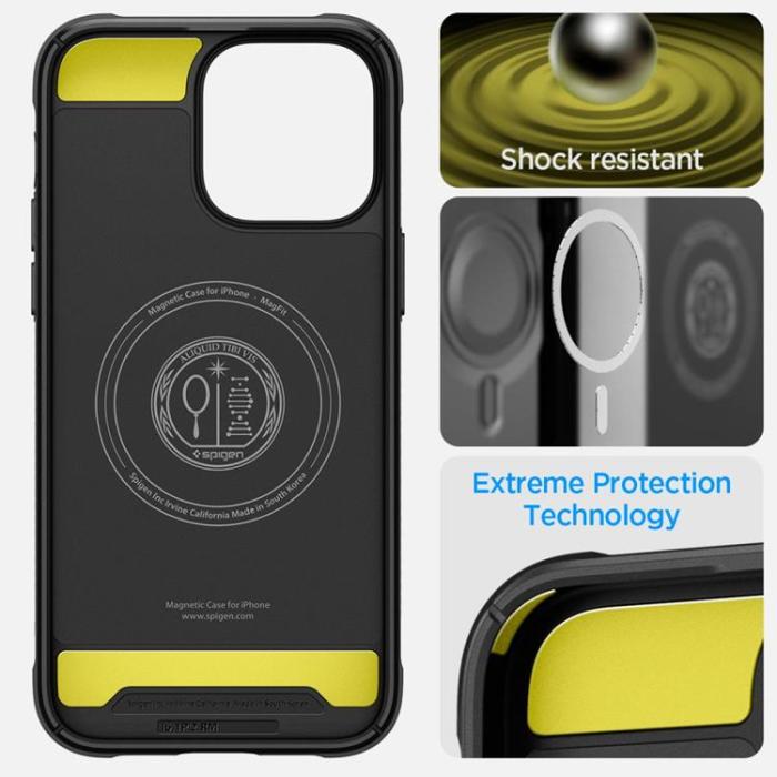 Spigen - Spigen iPhone 14 Pro Skal Mag Magsafe Rugged Armor - Matte Svart