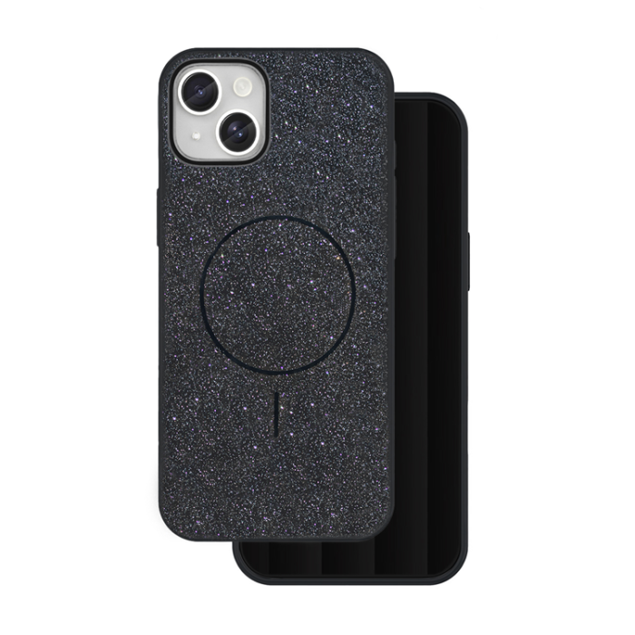 A-One Brand - iPhone 13 Mobilskal MagSafe Glitter Thin - Svart