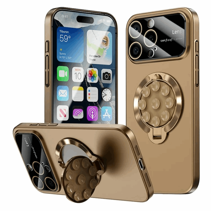 A-One Brand - iPhone 16 Pro Mobilskal Magsafe Sugkopphållare Kickstand