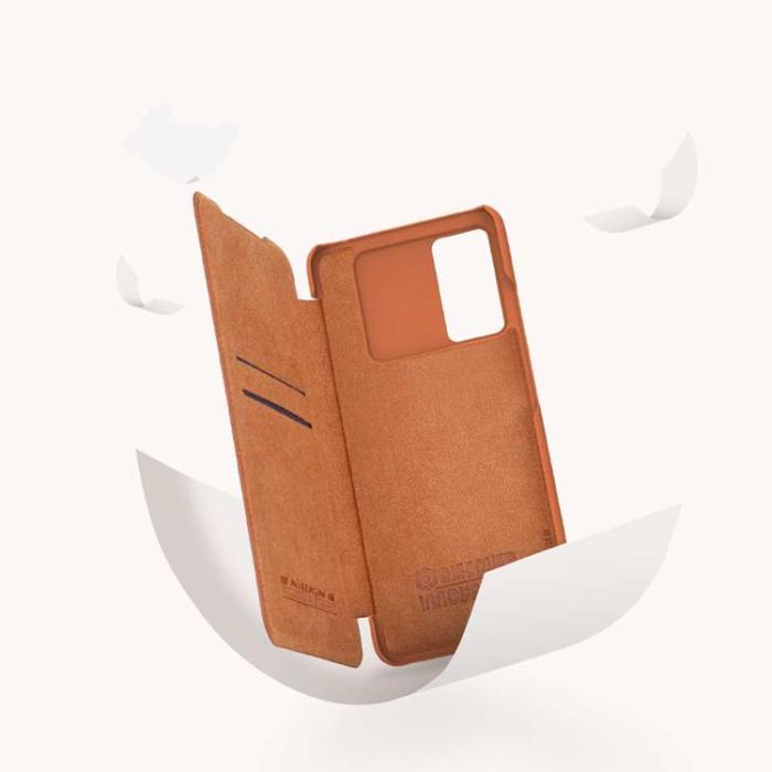 Nillkin - Nillkin Galaxy A73 Fodral Qin läder Holster - Röd