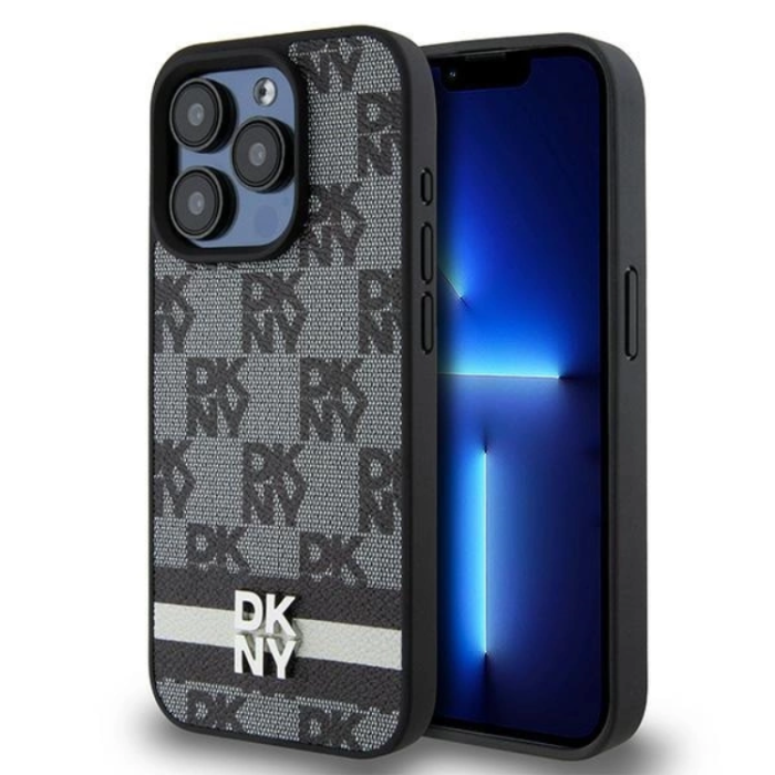 DKNY - DKNY iPhone 14 Pro Max Mobilskal Läder Checkered Mono Pattern