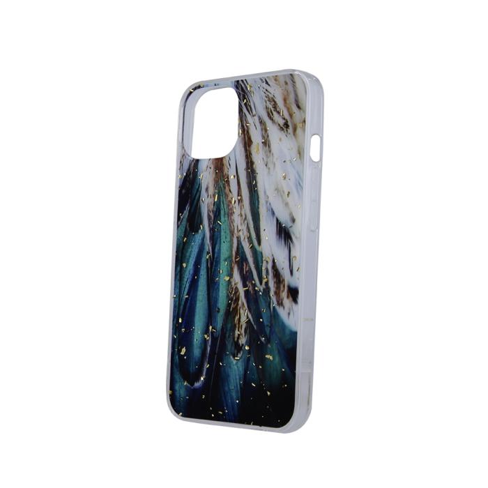 OEM - Glam Skal med Fjädrar Guldfärgat till iPhone 12/12 Pro