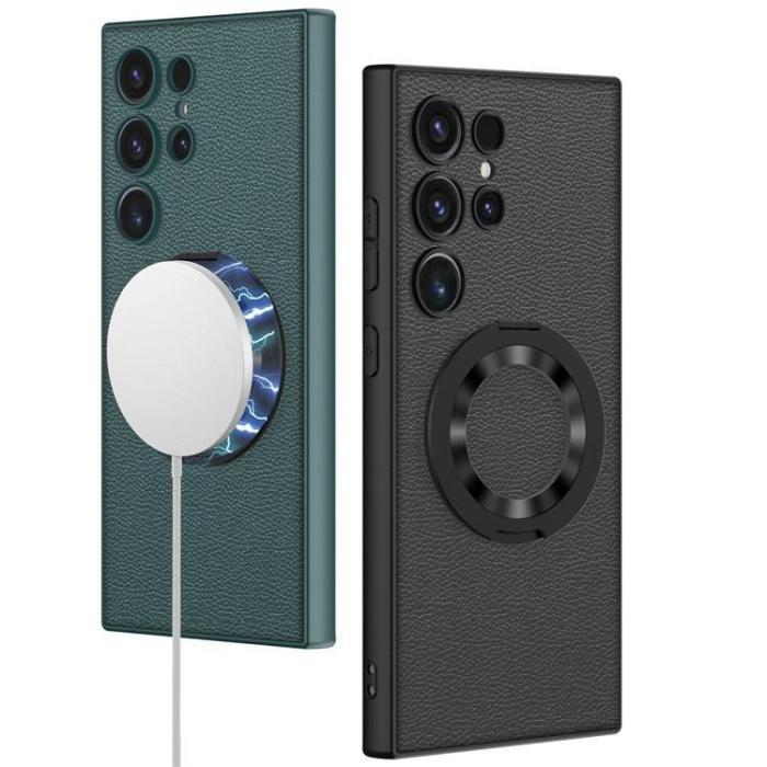 GKK - GKK Galaxy S24 Ultra Mobilskal Ringhållare KickStand - Svart