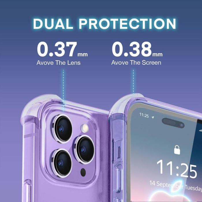A-One Brand - Anti-drop TPU iPhone 14 Pro Skal - Transparent
