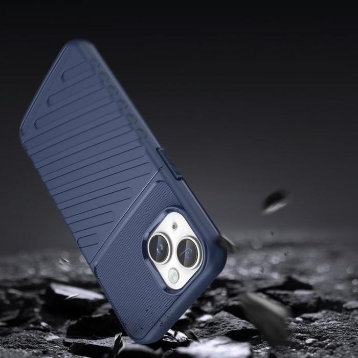 A-One Brand - iPhone 15 Mobilskal Thunder Armored - Blå