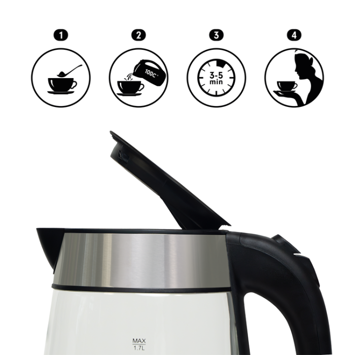Huslog - Huslog Glas Vattenkokare 1.7L AK-0537