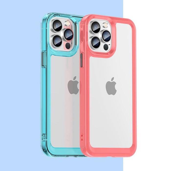 OEM - iPhone 13 Pro Skal Outer Space med en Gelram - Blå