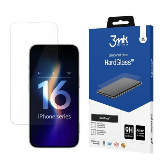 3MK - 3mk iPhone 16 Pro Max Härdat Glas Skärmskydd - Clear