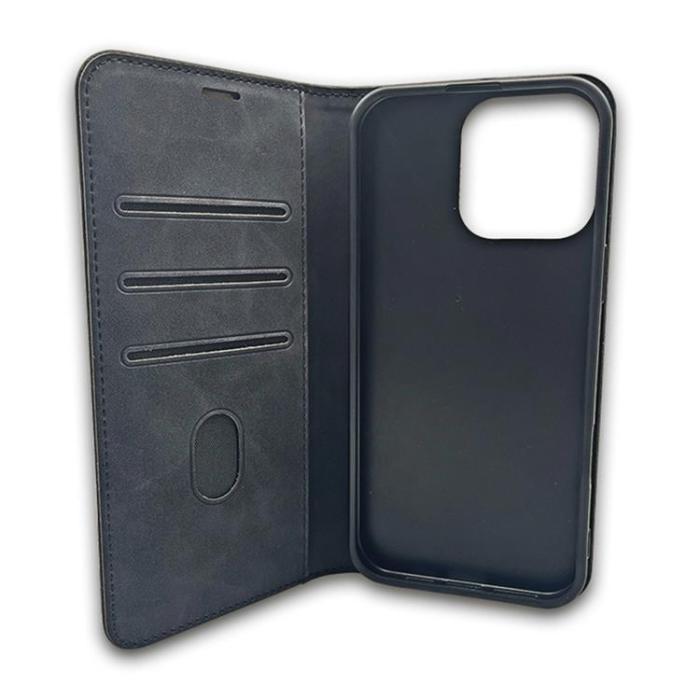 A-One Brand - iPhone 16 Plus Plånboksfodral Smart Suede - Svart