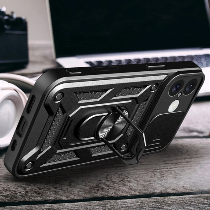 A-One Brand - iPhone 16 Mobilskal Hybrid Armor Camshield - Svart