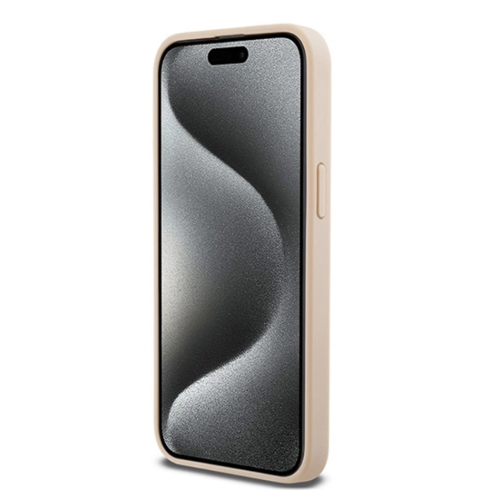 DKNY - DKNY iPhone 15 Pro Mobilskal Läder Mono Stripe & Metal Logo