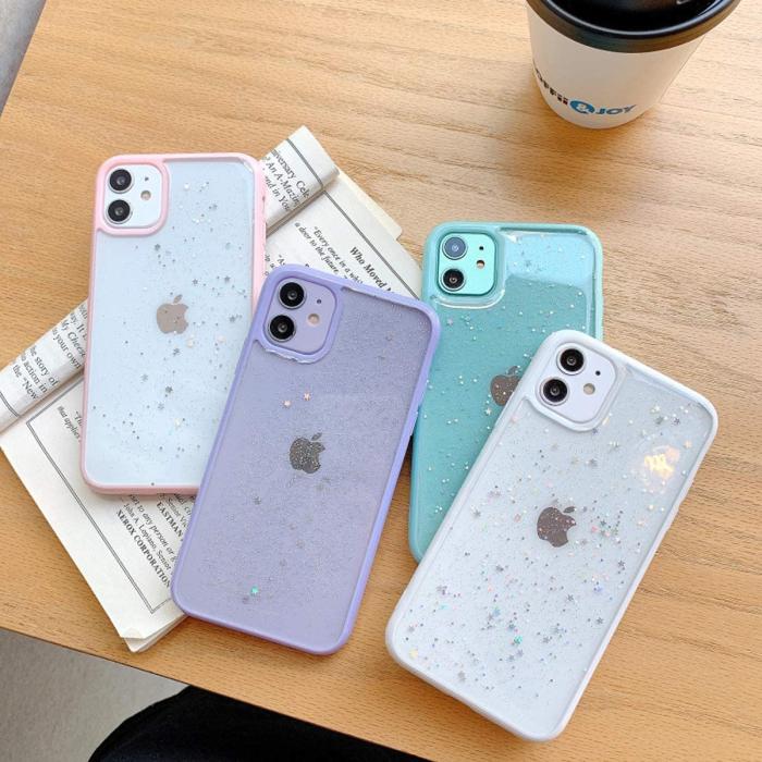 A-One Brand - Bling Star Glitter Skal till iPhone 11 - Vit