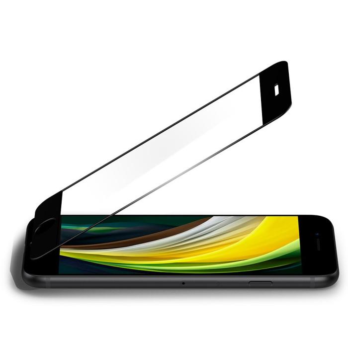 Spigen - Spigen Alm Fc Härdat Glas Skärmskydd iPhone 7/8/SE (2020/2022) - Svart