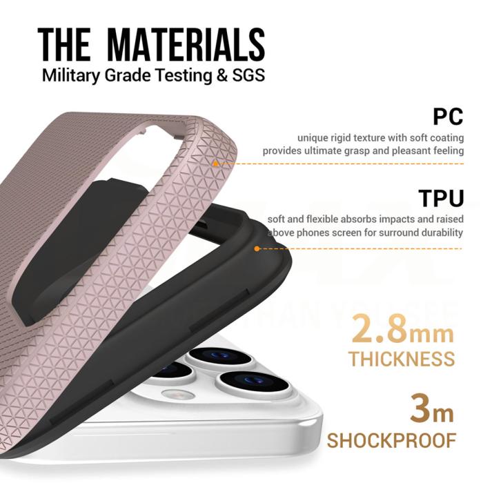 OEM - Vmax iPhone 15 Pro Max Skal Triangle Roséguld
