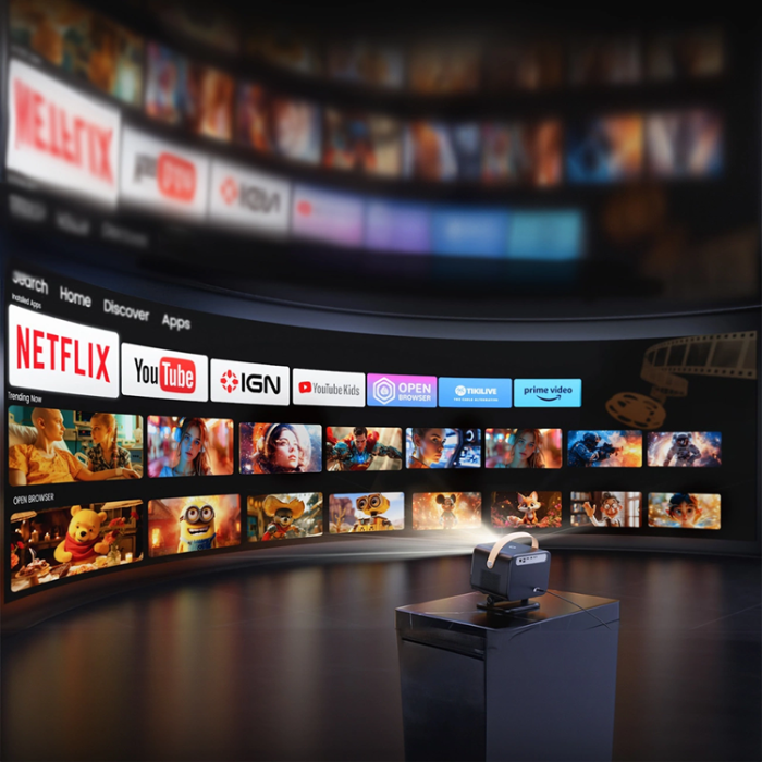 Yaber - Yaber Multimediaprojektor med Stereohögtalare LCD FullHD 1080p