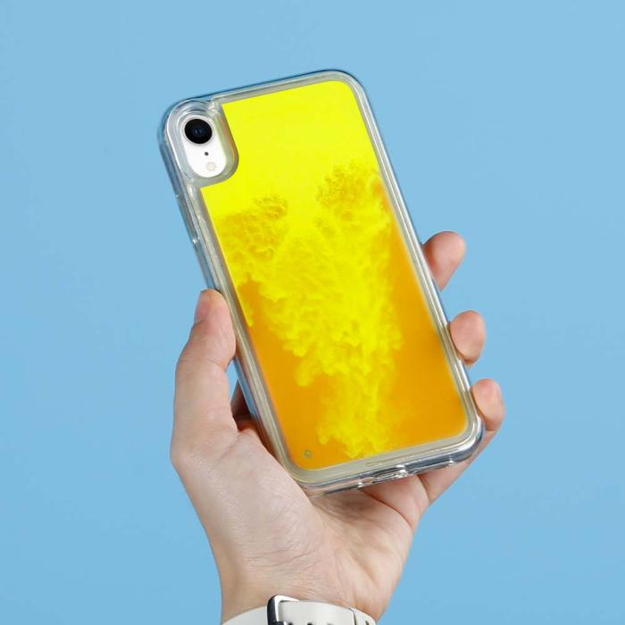 A-One Brand - Liquid Neon Sand skal till iPhone XR - Orange