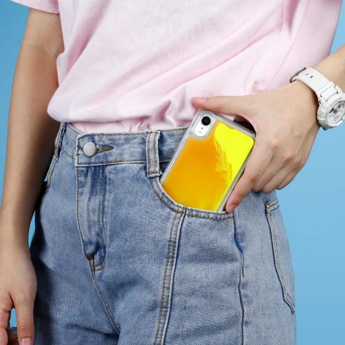 A-One Brand - Liquid Neon Sand skal till iPhone XR - Orange