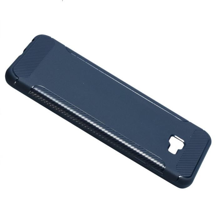 A-One Brand - Carbon Brushed Mobilskal till Samsung Galaxy J4 Plus - Blå