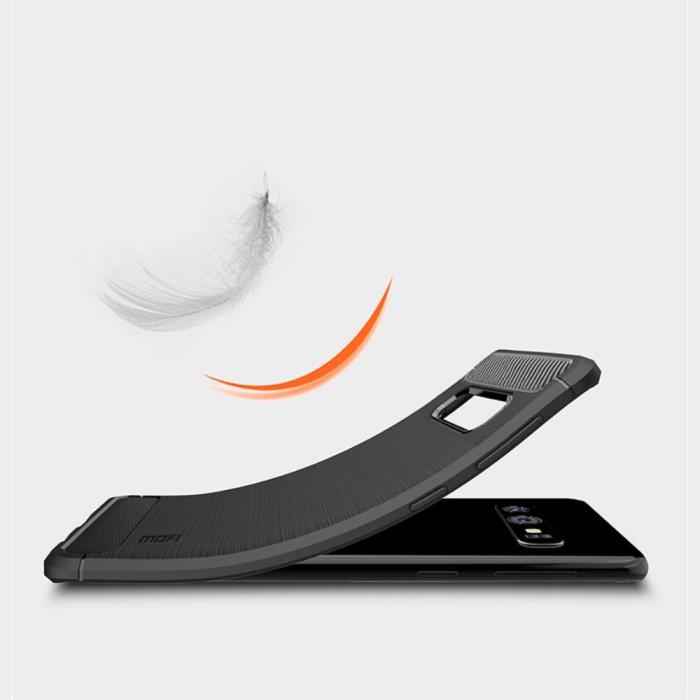 A-One Brand - Carbon Brushed Mobilskal till Samsung Galaxy S10 - Svart