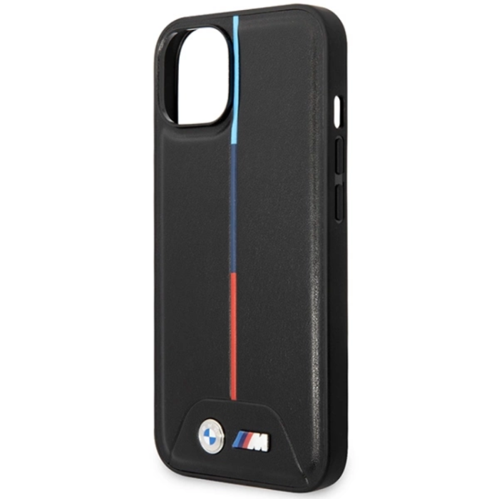 BMW - BMW iPhone 15/14/13 Mobilskal M Quilted Tricolor - Svart