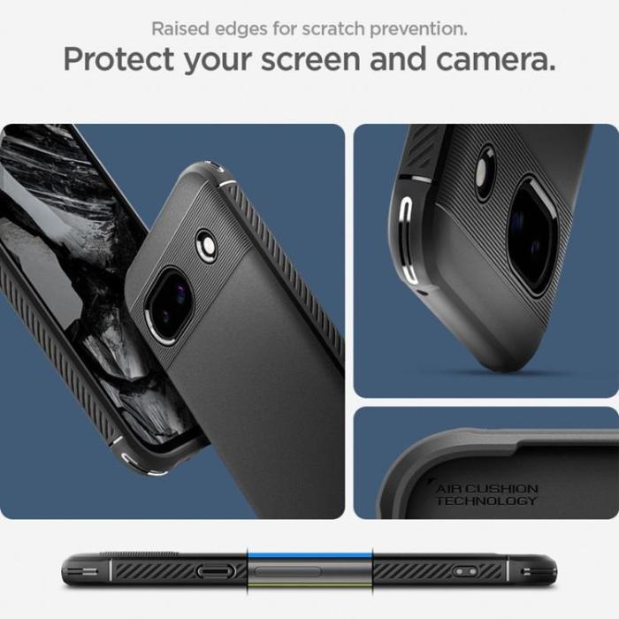 Spigen - Spigen Google Pixel 8A Mobilskal Rugged Armor - Matte Svart