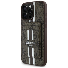 Guess - Guess iPhone 16 Pro Max Mobilskal Magsafe Korthållare Stripes
