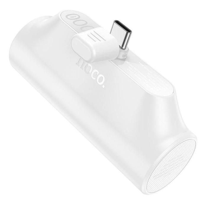 Hoco - Hoco Powerbank 3000 mAh med Inbyggd Kontakt USB-C - Vit