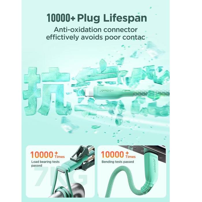 Joyroom - Joyroom USB-C till Lightning kabel 1m PD 30W - Grön