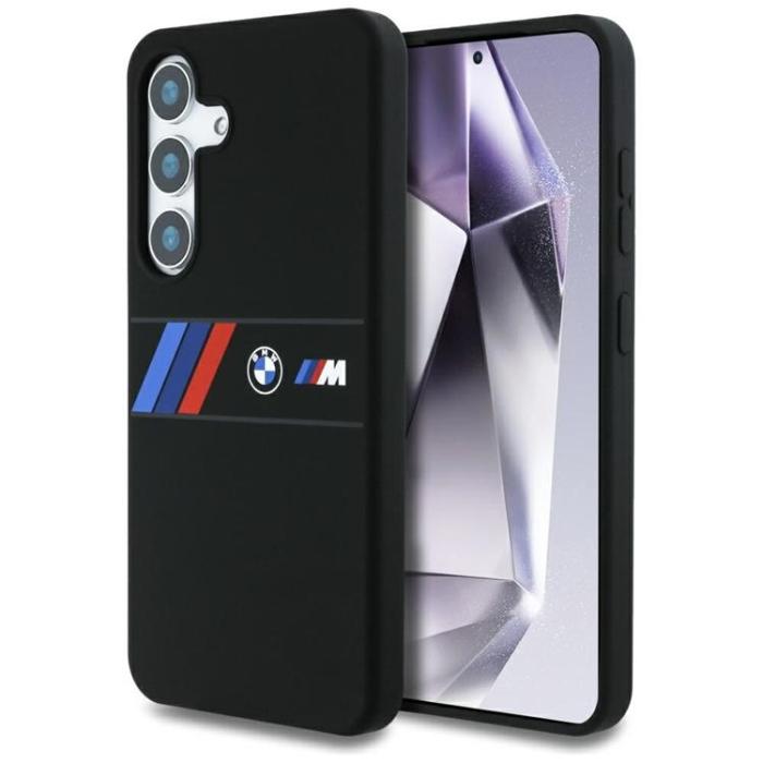 BMW - BMW Galaxy S25 Mobilskal MagSafe Middle Tricolor Stripes - Svart