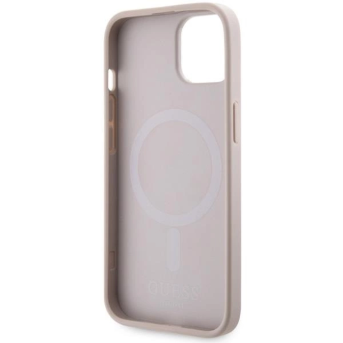 Guess - Guess iPhone 15/14/13 Mobilskal Magsafe Stripes - Rosa