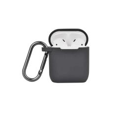North - NORTH Airpods Skyddsväska Silicone Karbinhängare Mörkgrå