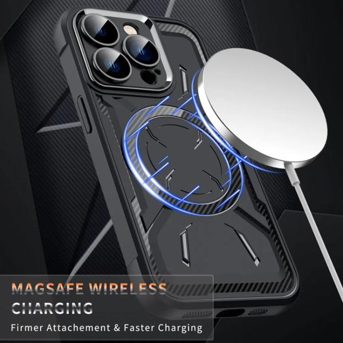 Taltech - iPhone 15 Pro Max Mobilskal med Linsskydd Magsafe - Blå