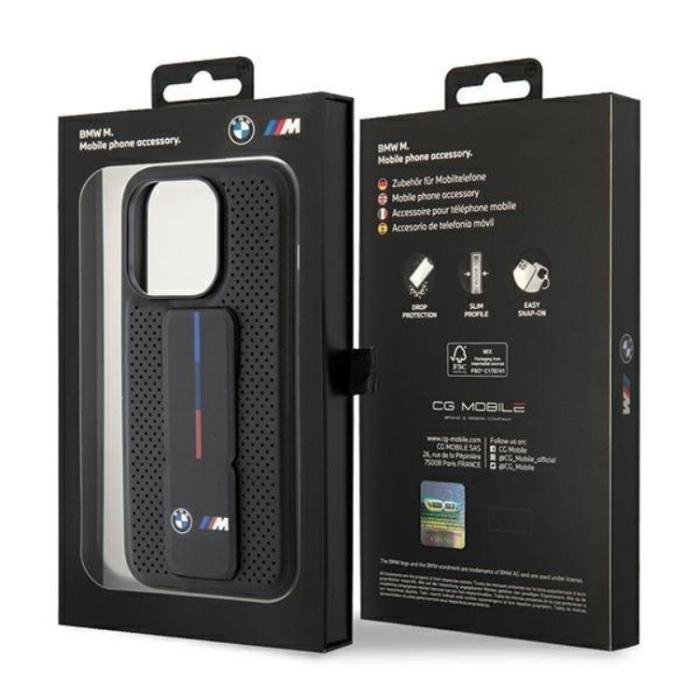 BMW - BMW iPhone 15 Pro Mobilskal Grip Stand Smooth & Perforated