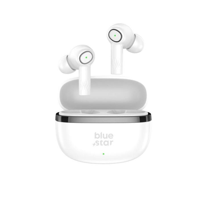 Blue Star - Blue Star TWS Bluetooth Trådlösa Hörlurar Stereo ENC - Vit