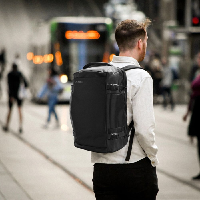 Tech-Protect - Tech-Protect Travel DatorRyggsäck 40L Defender - Svart