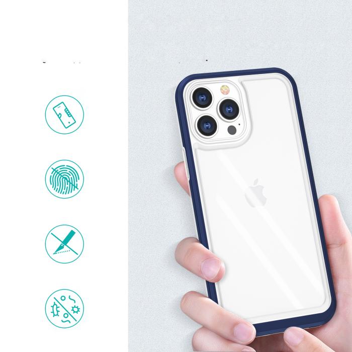 OEM - iPhone 13 Pro Max Skal Clear 3in1 - Blå