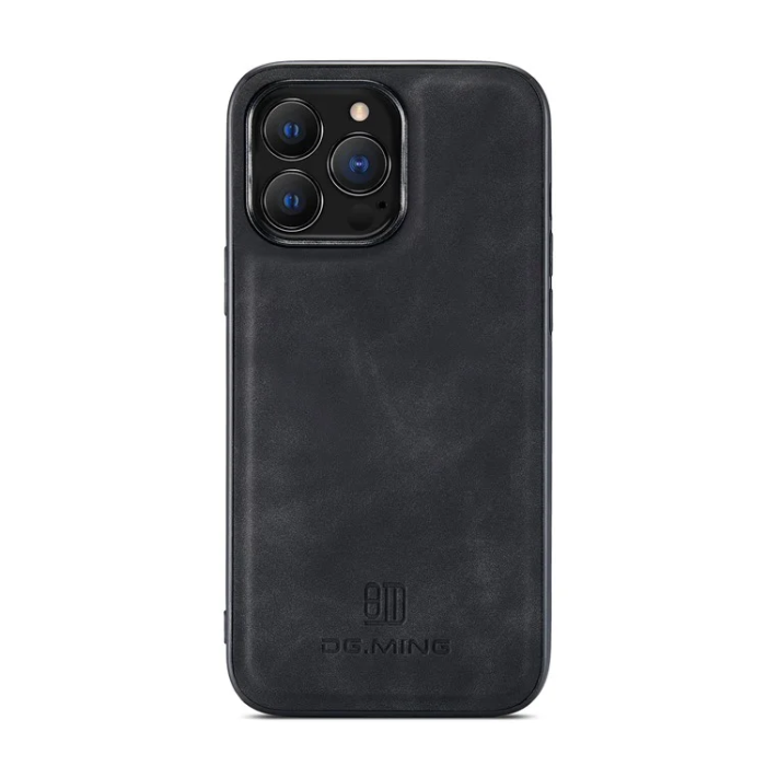 DG.MING - DG.MING iPhone 16 Pro Mobilskal Hybrid Läder - Svart