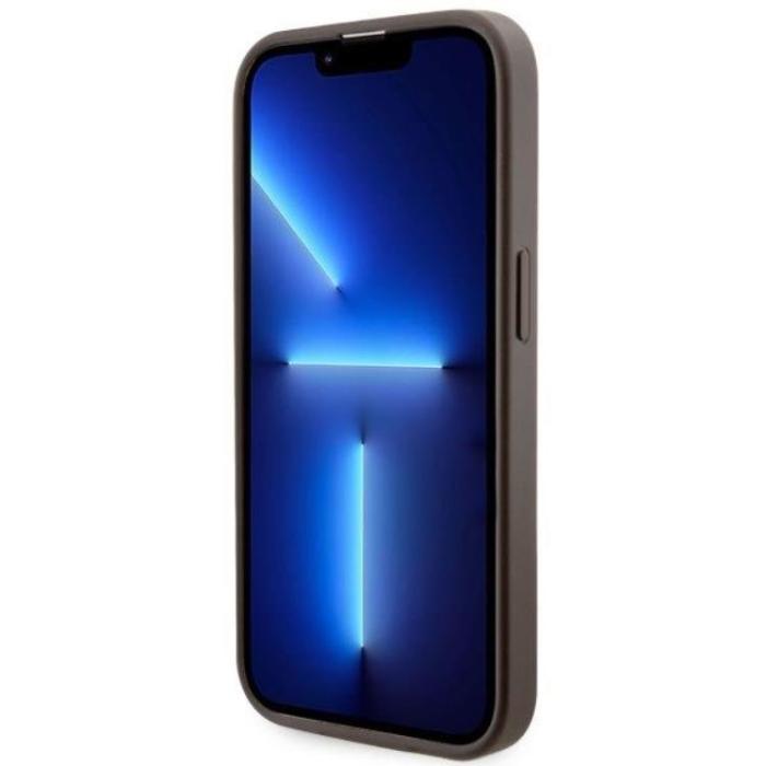 Guess - Guess iPhone 14 Pro Max Mobilskal MagSafe GCube Stripes - Brun