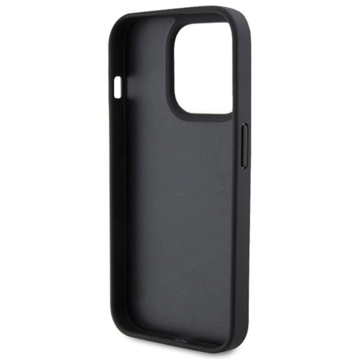 KARL LAGERFELD - KARL LAGERFELD iPhone 15 Pro Max Mobilskal Läder Monogram Hot Stamp Metal Logo