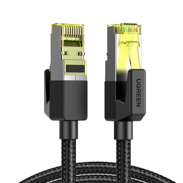 Ugreen - Ugreen Cat7 RJ45 Ethernet Kabel 5m 10Gbps - Svart