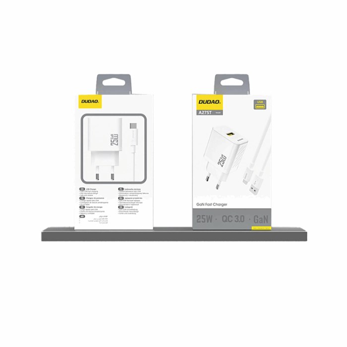 Dudao - Dudao Snabbladdare 25W A27S GaN USB-A - Vit