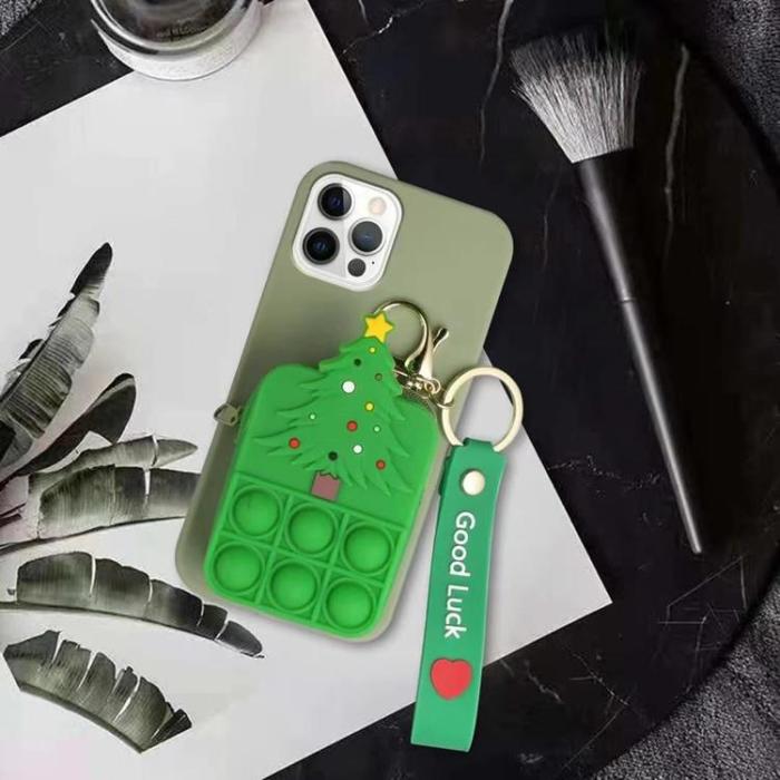 A-One Brand - X-mas Tree Silicone Skal iPhone 11 - Grön