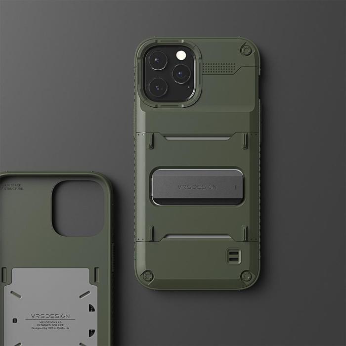 VERUS - VRS DESIGN Damda QuickStand Skal iPhone 12 & 12 Pro - Grön