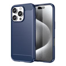 A-One Brand - iPhone 16 Pro Mobilskal Silikon Carbon - Blå