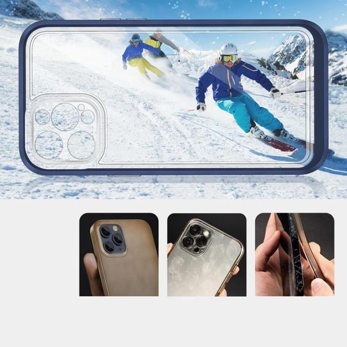 OEM - iPhone 12 Pro Skal Clear 3in1 - Blå