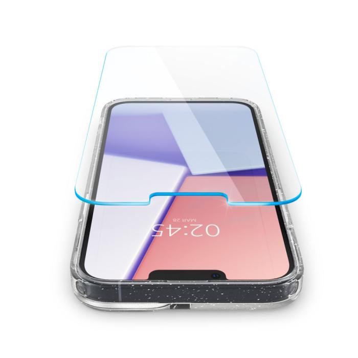 Spigen - Spigen iPhone 14 Plus Härdatglas 2-Pack + Magsafe Skal Cyrill - Glitter Clear